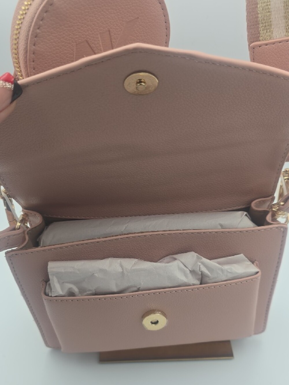 Anne Klein Blush Pink & Gold Small Crossbody Bag W/ Coin Pouch/2 Straps (NWOT)๐ - Picture 7 of 9